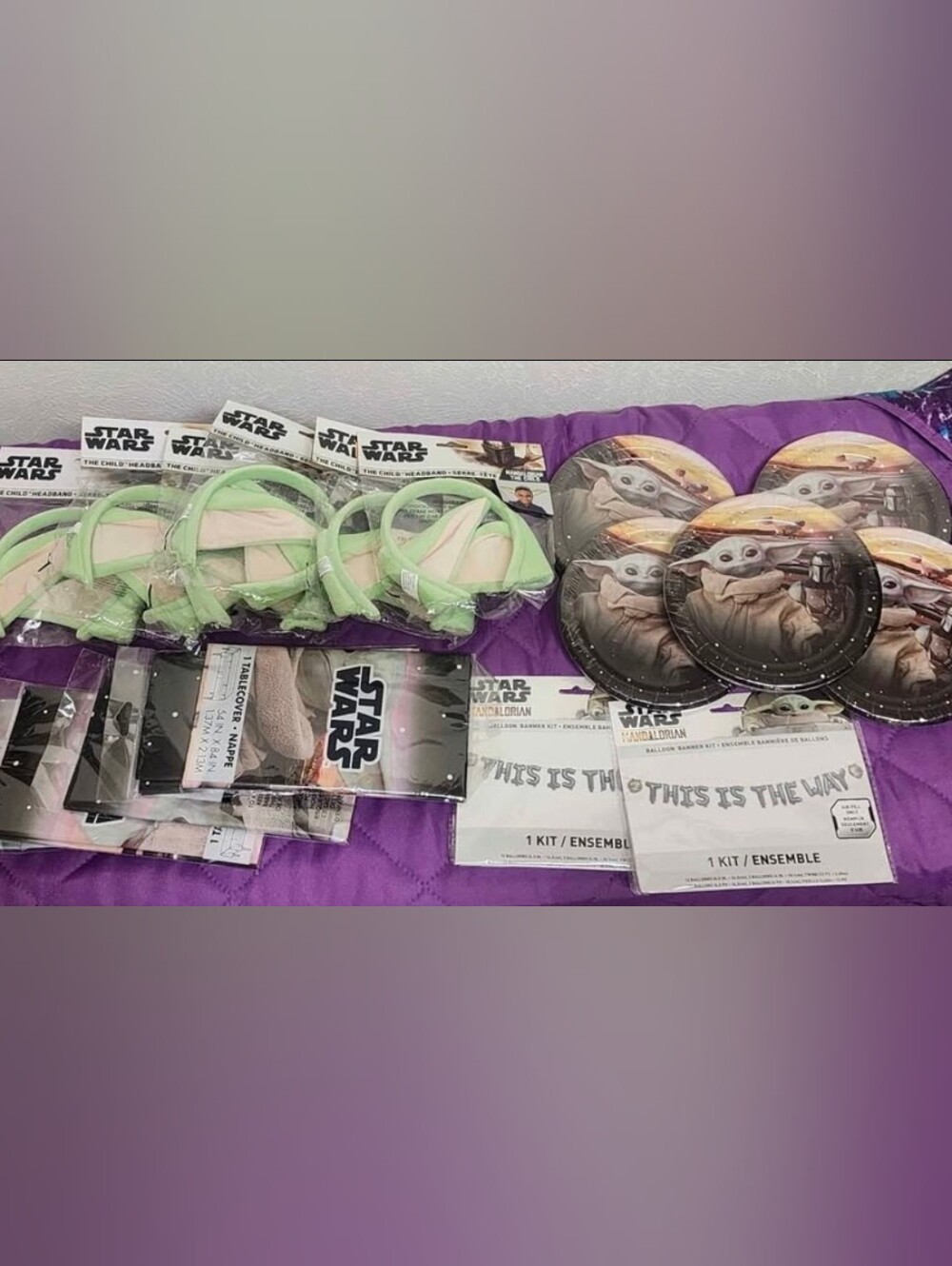 Star Wars The Mandalorian The Child Party Supplies Bundle